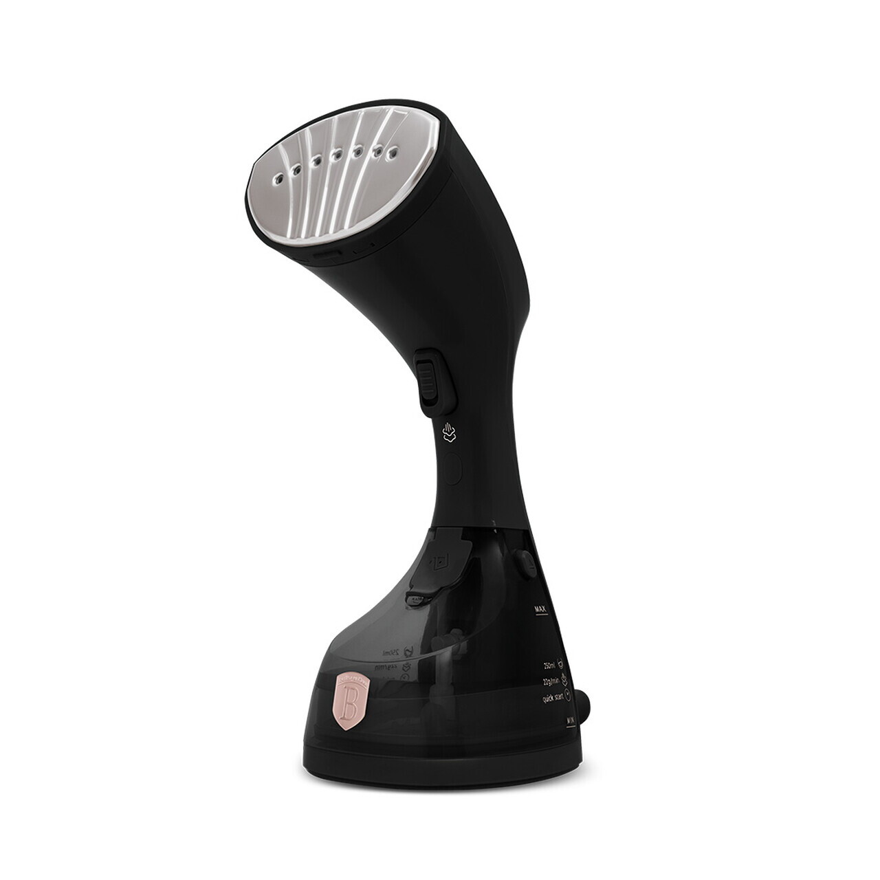 Aparat de calcat vertical Berlinger Haus, Black Rose, 1500W, inox, negru - imagine 2