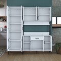 Dulap multifunctional, Rani, JE133, 180x198 cm, PAL, Alb