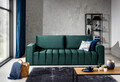 Canapea extensibila 3 locuri ELTAP, Laz03, Lazaro, 247x97x92 cm, lemn/poliester, verde inchis