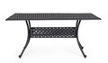 Masa de gradina Ivrea, Bizzotto, 160 x 90 x 73 cm, aluminiu turnat, gri carbune