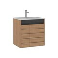 Dulap de baie cu chiuvetă, Hanah Home, Ricato 60, Maro