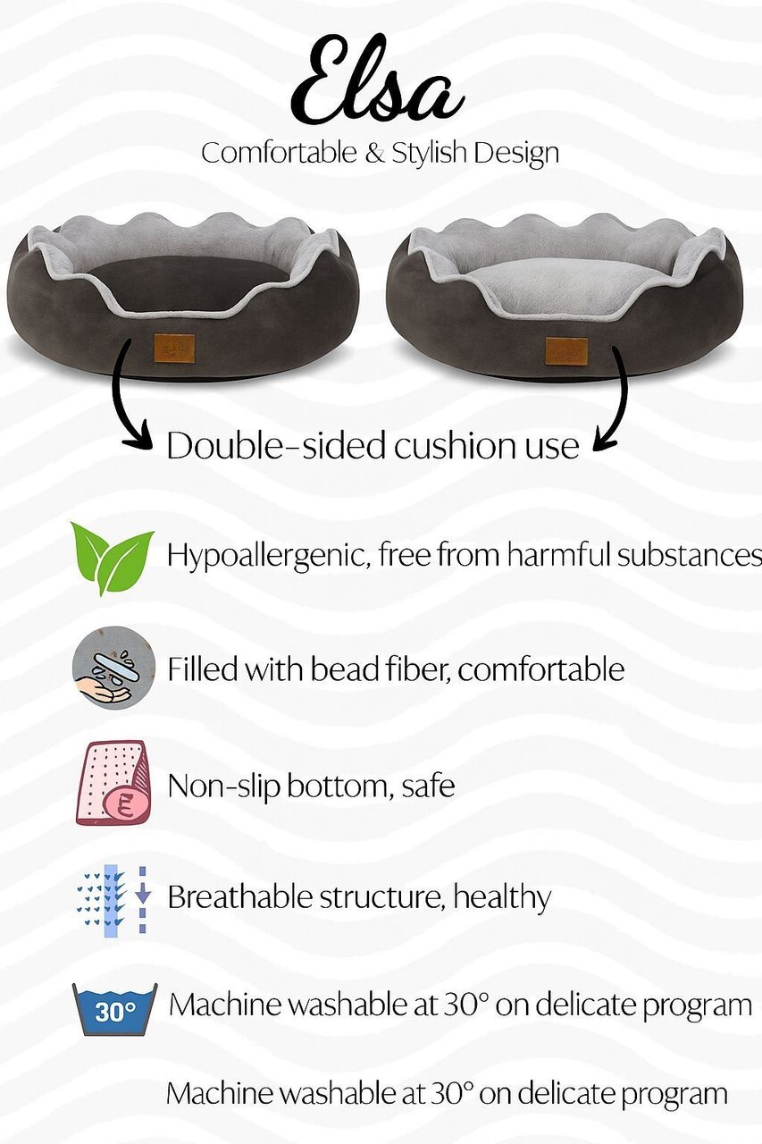 Pat pentru animale de companie, Paws &amp; Whiskers, Elsa Dog L, Material exterior: 100% poliester, Maro - view 5