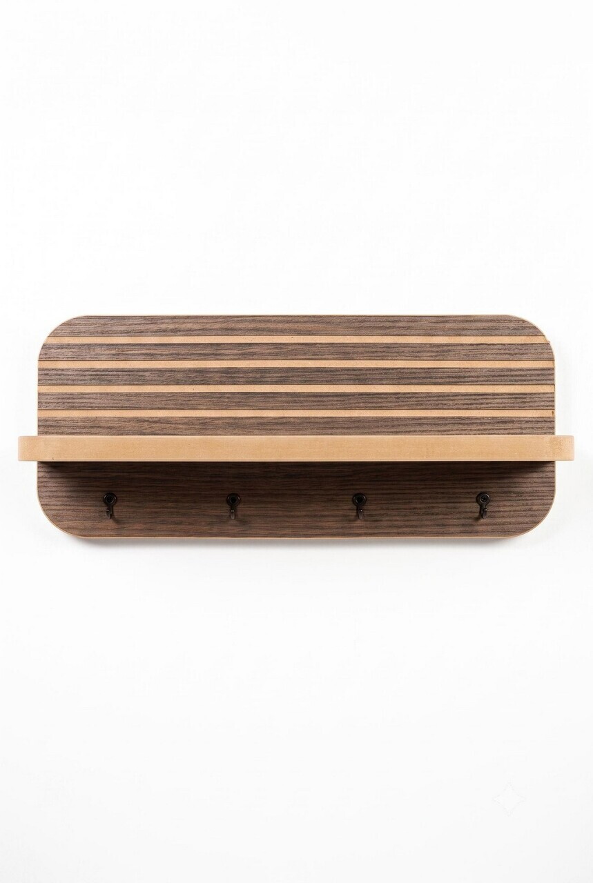 Raft de perete, Hanah Home, Artmtkwll9-Wenge, MDF, Wenge — imaginea 3