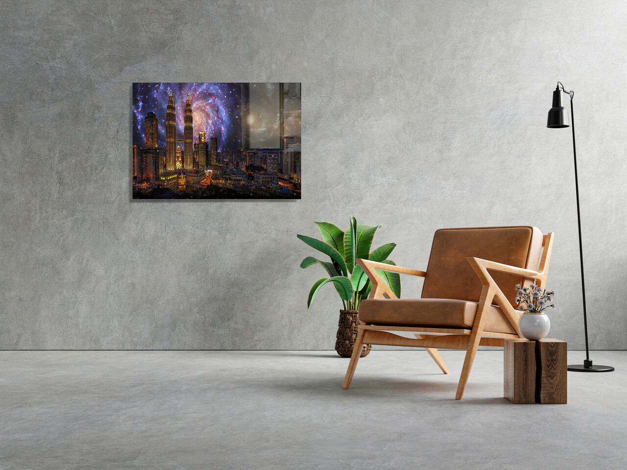 Tablou decorativ, 1255, Sticla temperata, 50 x 70 cm, Multicolor