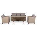 Set mobilier pentru gradina/terasa II, 4 piese, Baxter, natur/bej