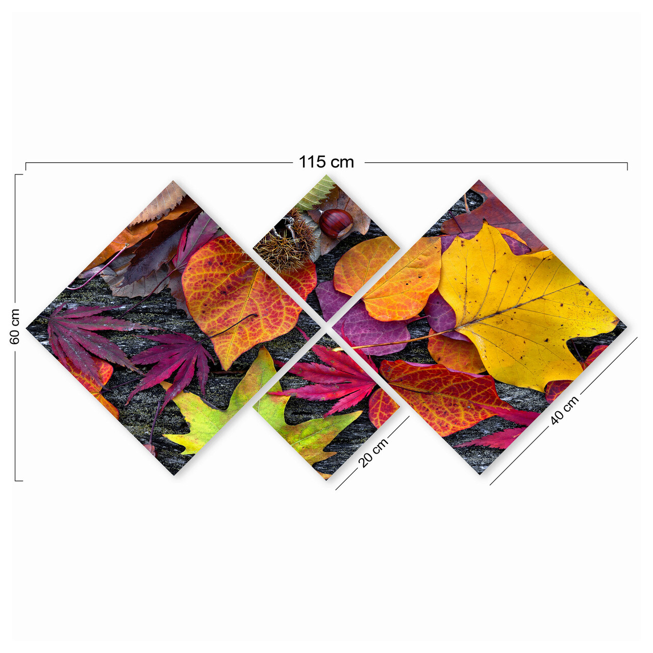 Set 4 tablouri decorative, 4MDF151501832, MDF, Imprimat UV, Multicolor