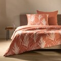 Lenjerie de pat dubla Vanessa, Homla, 3 piese, 160x200 cm, microfibra din poliester, somon/alb