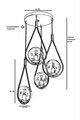 Lustra, Stala, 846STL2869, Metal, Alb / Cupru