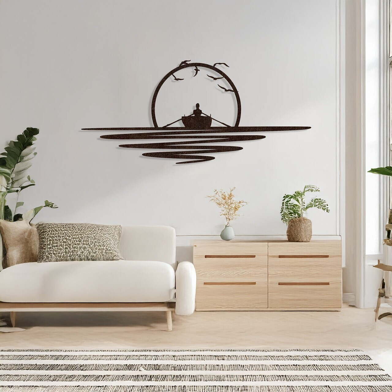 Decoratiune de perete, DCV-1064-MT, 70 x 30 cm, Negru — imaginea 2