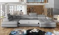 Coltar extensibil stanga 6 locuri ELTAP, Rod-35, Rodrigo, 345x202x90 cm, lemn/poliester, gri deschis