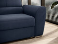 Coltar extensibil stanga 3 locuri ELTAP, LT-40PO, Siber, 270x186x93 cm, lemn/poliester, albastru inchis