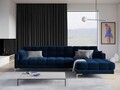 Coltar dreapta 5 locuri, Mamaia, Micadoni Home, GL, 293x185x75 cm, catifea, albastru regal