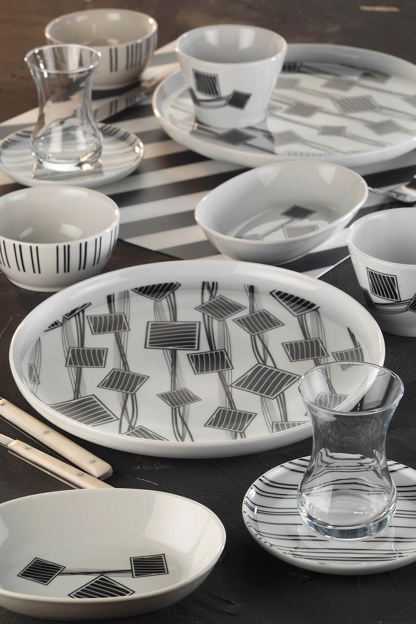 Serviciu de masa breakfast 26 piese MOD30KH60012007, Kutahya Porselen, portelan, multicolor
