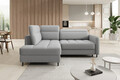 Coltar extensibil stanga 3 locuri ELTAP, LT-04ROY, Barea, 208x160x100 cm, lemn/poliester, gri deschis