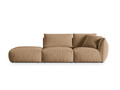 Canapea modulara 3 locuri cotiera stanga, Chris-184, Micadoni Home, 315x100x80 cm, catifea, bej sand
