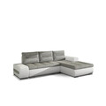 Coltar extensibil dreapta 4 locuri ELTAP, Ov24, Ottavio, 275x180x85 cm, lemn/poliester, gri deschis/alb