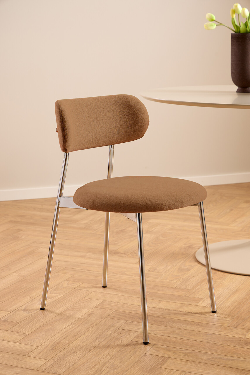 Scaun Lyric, Actona, 47x53.5x79 cm, poliester/otel, teracota - view 6