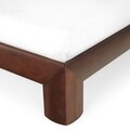 Pat 160x200 cu somiera, Luvru, L.208 l.190 H.120, pal/mdf/furnir de fag, maro