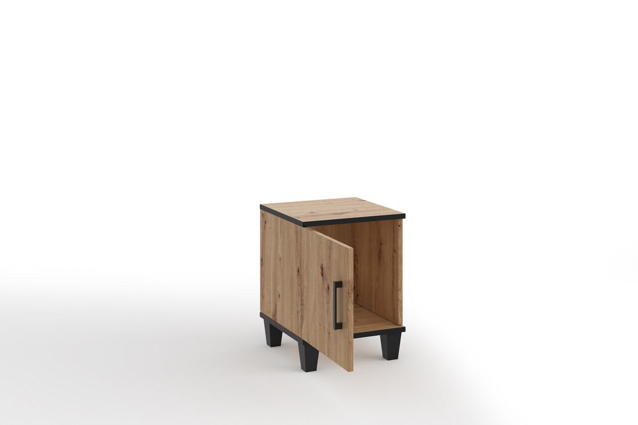 Noptiera ADRK, Pola 14, 40x40x52 cm, PAL laminat, artisan — imaginea 2