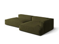 Coltar modular dreapta 4 locuri, Nuria-88, Micadoni Home, 312x147x72 cm, catifea, verde moss melange