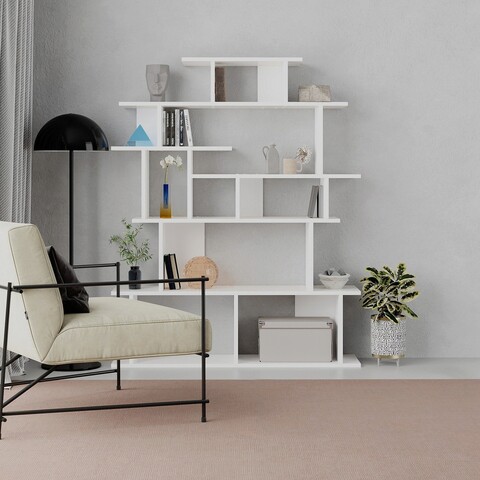 Corp biblioteca, homitis, apollon, 120x149x29.2 cm, alb
