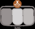 Cos de gunoi cu soft touch, Brabantia, Bo Touch Platinum, 3x11 L, 31.2x54x68 cm, otel, gri