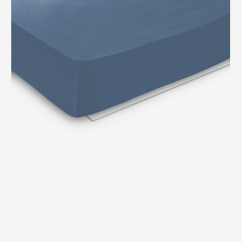 Husa de pat cu elastic, Christian Lacroix, 140x200 cm, 100% bumbac satinat, albastru