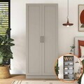 Dulap pentru haine, Hanah Home, BA306, 90x210x57.5 cm, Gresie