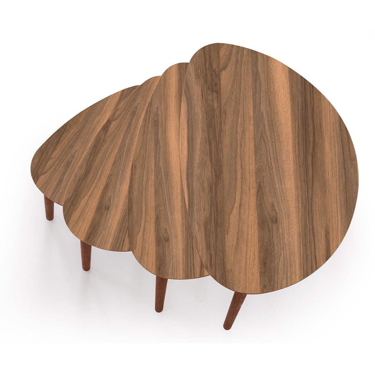 Set masute Nesting 4 piese, Hanah Home, Nora, Maro - imagine 5