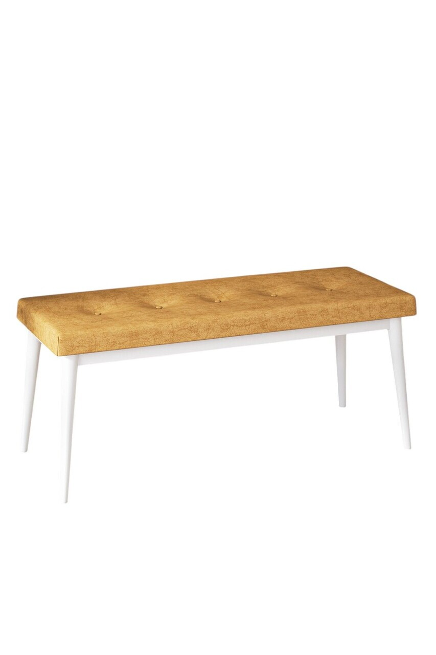 Banca, Hanah Home, Pera Bench, Cappuccino / Alb — imaginea 2