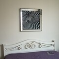 Tablou decorativ T721, Neostill, Zebra, sticla temperata, 70x70 cm