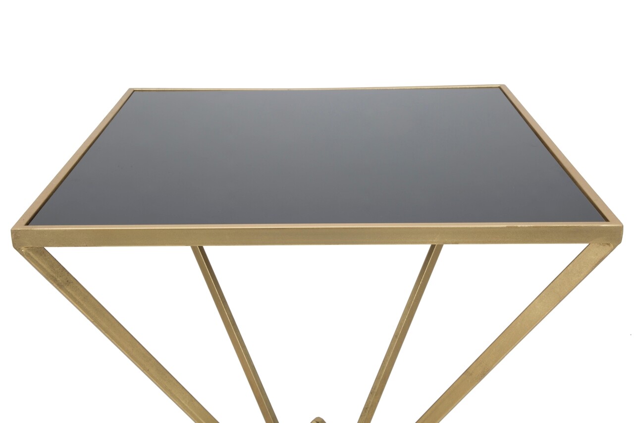 Masuta de bar Piramid, Mauro Ferretti, 60x60x105 cm, fier, auriu/negru — imaginea 7