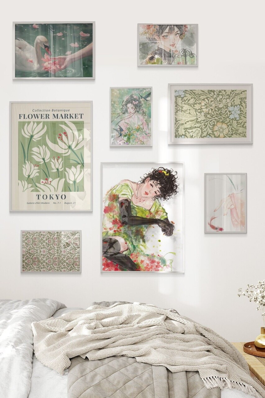 Tablou decorativ, Çgs-074-White-Byk, Lemn masiv, Față: 100% PVC STICLĂ, Multicolor - view 2