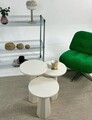 Set masute 2 piese, Rotexa, Lilyum (57 + 52 + 47), MDF , Crem