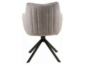 Scaun rotativ Azalia Brego, Signal, 61x44x86 cm, textil/otel, gri deschis/negru