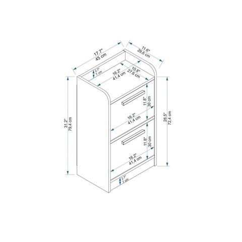 Noptiera, Arnetti, Luses, 45x79.4x29.6 cm, PAL, Pin Atlantic / Bej