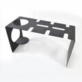 Raft decorativ metalic pentru vinuri, Hanah Home, Vın, 40x20x20 cm, Negru