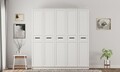 Dulap pentru haine, Rabi, Rb-168-01-005, 175x210x52 cm, Alb mat