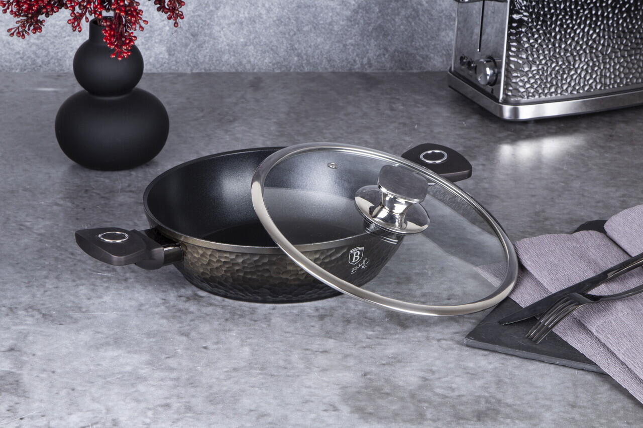 Oala cu capac Berlinger Haus, Primal Gloss, 24 cm, 2.3 L, aluminiu forjat, negru - imagine 12