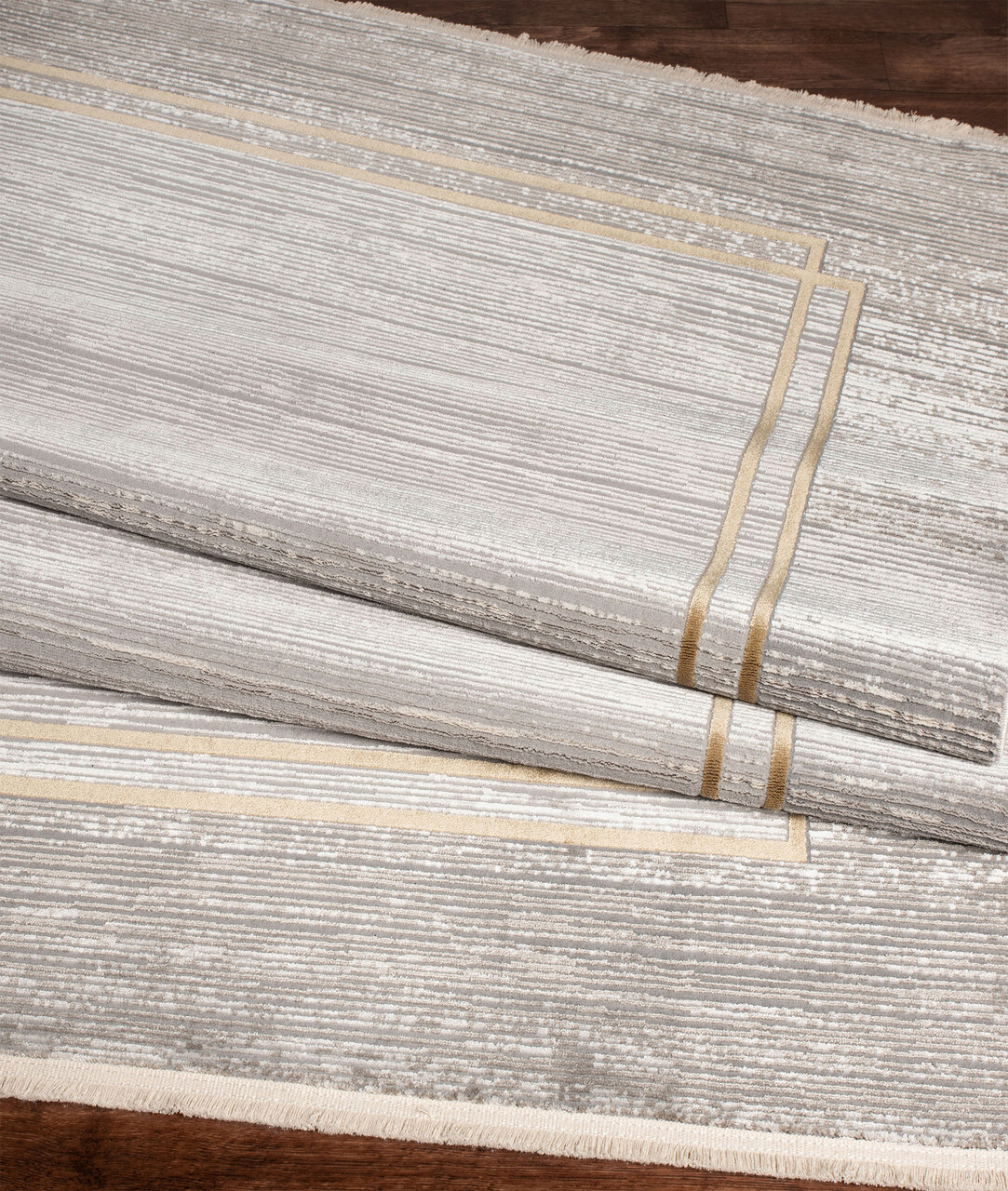 Covor, 30834A , 97x300 cm, Poliester, Auriu