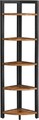 Etajera de colt, Vasagle, 30 x 30 x 150 cm, PAL/fier, maro rustic