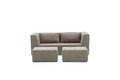 Canapea extensibilă cu 2 locuri, Balcab Home, 825BLC5401, Material: 100% ȘENILĂ, Gri