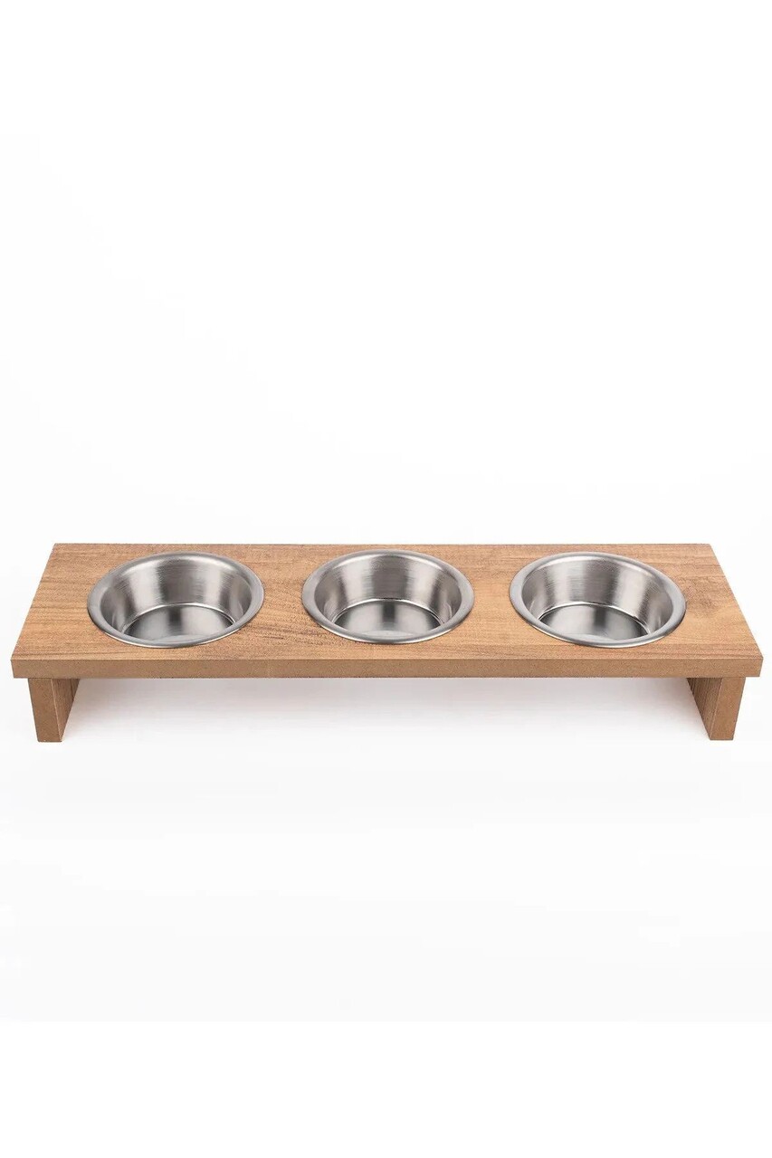 Bol pentru hrana animale de companie, Paws &amp; Whiskers, Apvm17, MDF , Multicolor - imagine 3