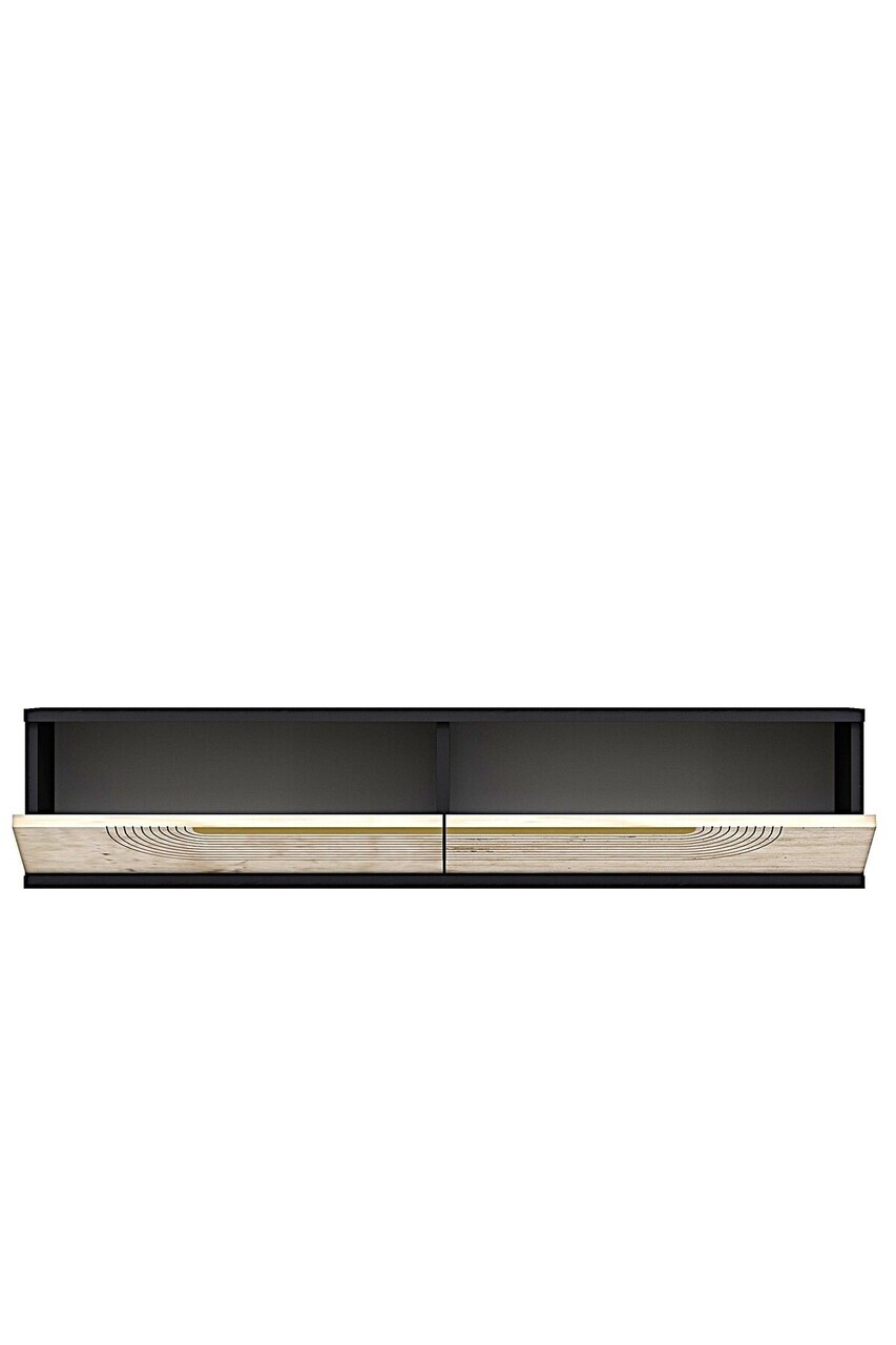 Dulap, Hanah Home, Meyra 120, 120x25.5x29.6 cm, Antracit / Travertin / Auriu — imaginea 6