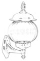 Lampa de exterior, Avonni, 685AVN1255, Plastic ABS, Negru