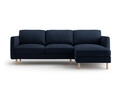 Coltar dreapta 3 locuri, Eden, Micadoni, 250x150x90 cm, catifea, albastru inchis