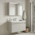 Set Dulap de Baie cu Chiuvetă și Oglindă (2 Piese), Hanah Home, Arno 85, Casmir