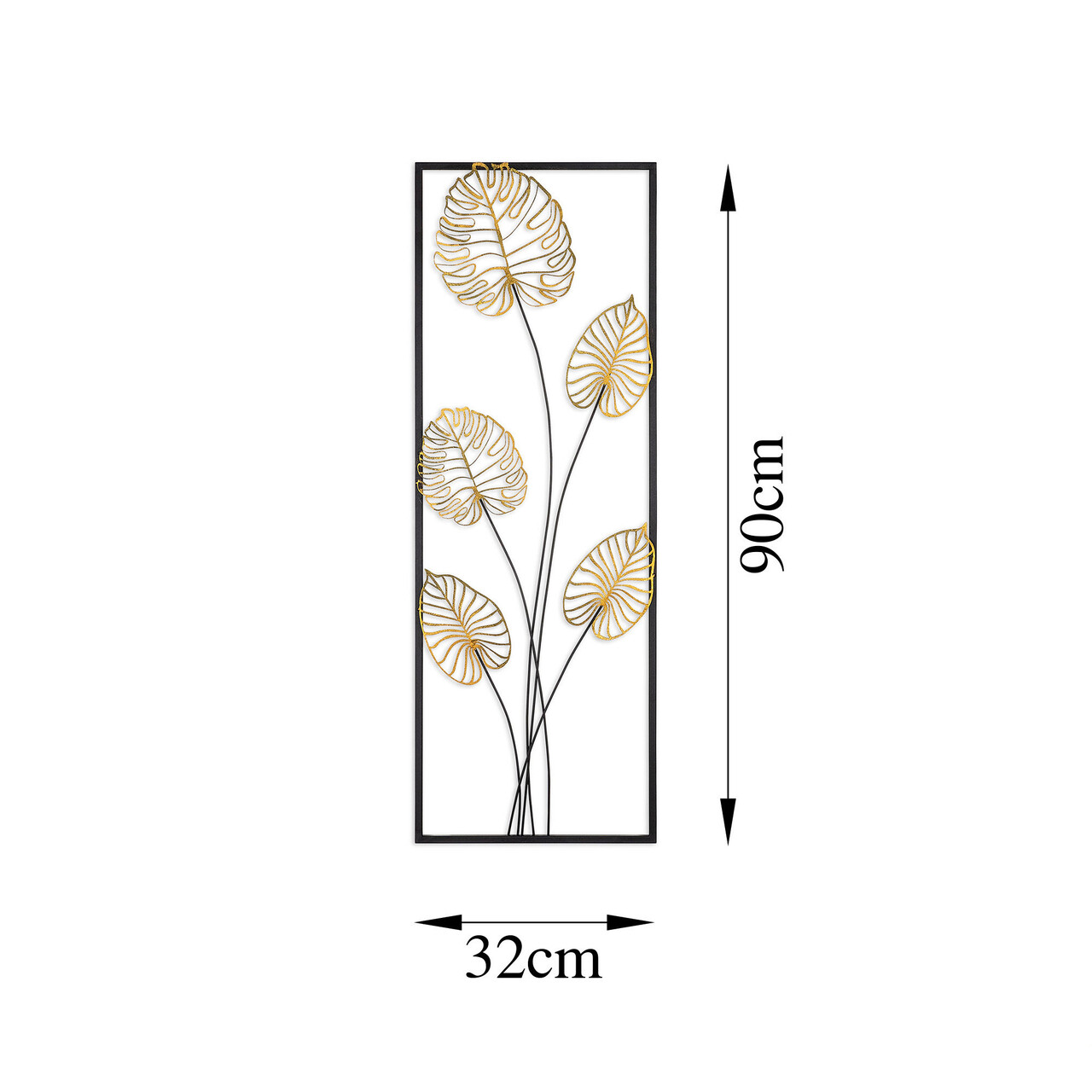Decoratiune de perete, Strawberry, Metal, Dimensiune: 32 x 90 cm, Multicolor