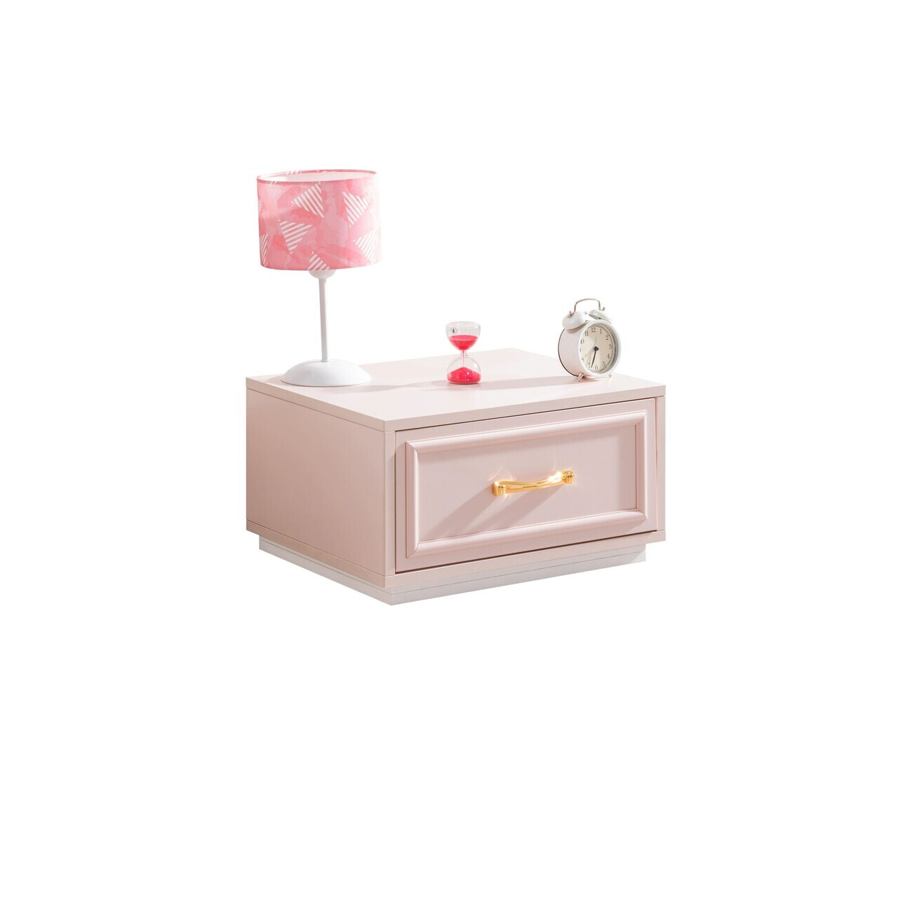 Noptiera, Hanah Home, Rosa, 55x30x45 cm, PAL, Roz/Alb - view 2