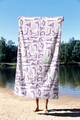 Prosop de plaja, Astacura, Yoga Sunrise 70, 70x130 cm, 70% poliester/30% poliamida, Multicolor